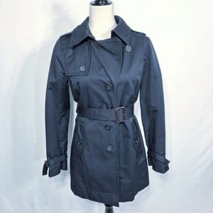 Martin + Osa Navy Blue Belted Trench Coat NWOT